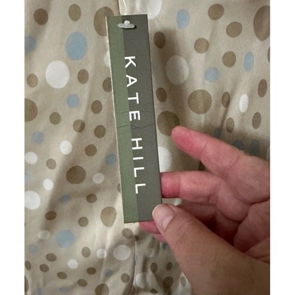 NWT KATE HILL‎ Womens Size 18 Midi Slip Silk Skirt Polka Dot Ruffle Hem Y2K 90s - Picture 5 of 10